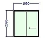700-2021OX ICON-D DOUBLE SLIDING DOOR GOVARO