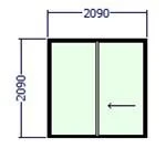 700-2121OX ICON-D DOUBLE SLIDING DOOR GOVARO