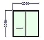 700-2121XO ICON-D DOUBLE SLIDING DOOR GOVARO