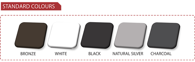 standard-colours Aluminium profiles